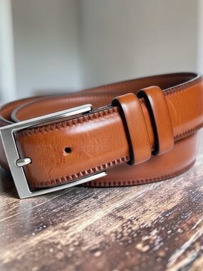 JOS A BANK Classic Men's Brown Leather Belt 36”